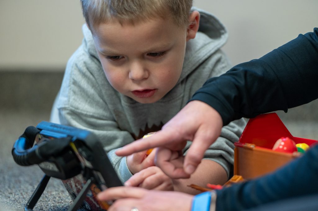Little boy with tablet
